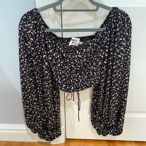 Princess polly black floral top